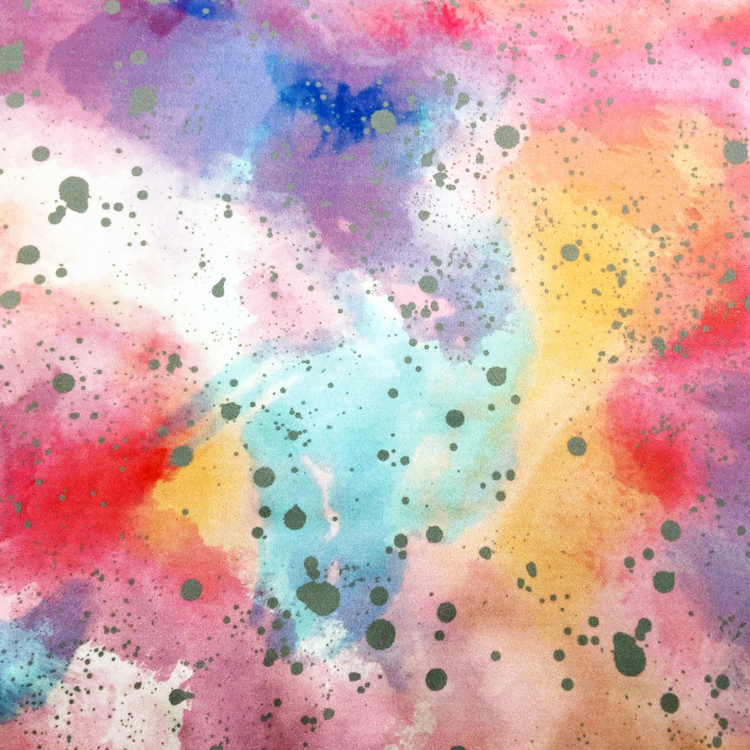 ТКАНЬ ПОЛИЭСТЕРНАЯ С ПРИНТОМ РАДУГА