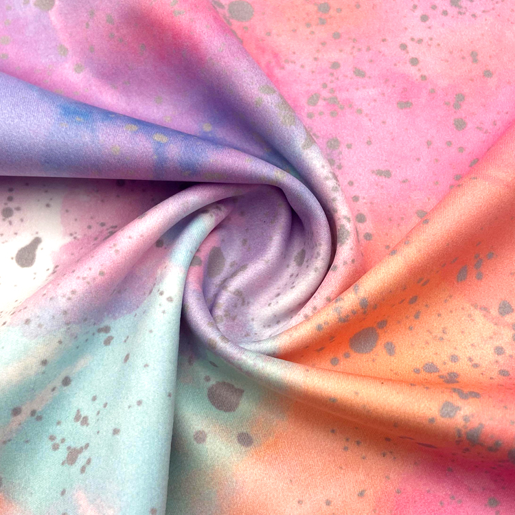 RAINBOW PRINTED POLYESTER FABRIC HT935